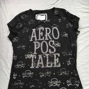 Aeropostale black skull tee  XL